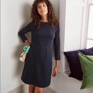 Auria Ottoman Dress - Navy